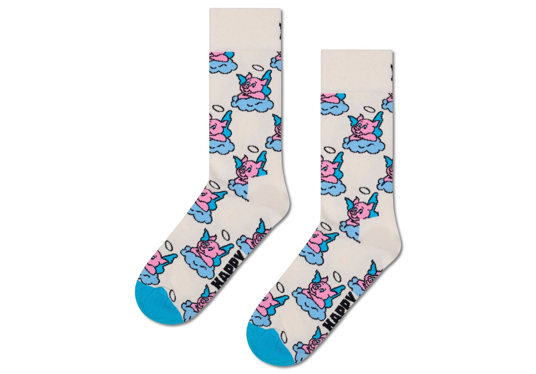Mens-Happy-Socks-2-Pack-Good-Bad-Pig-Socks-Gift-Set-Accessories-P003362-White-2