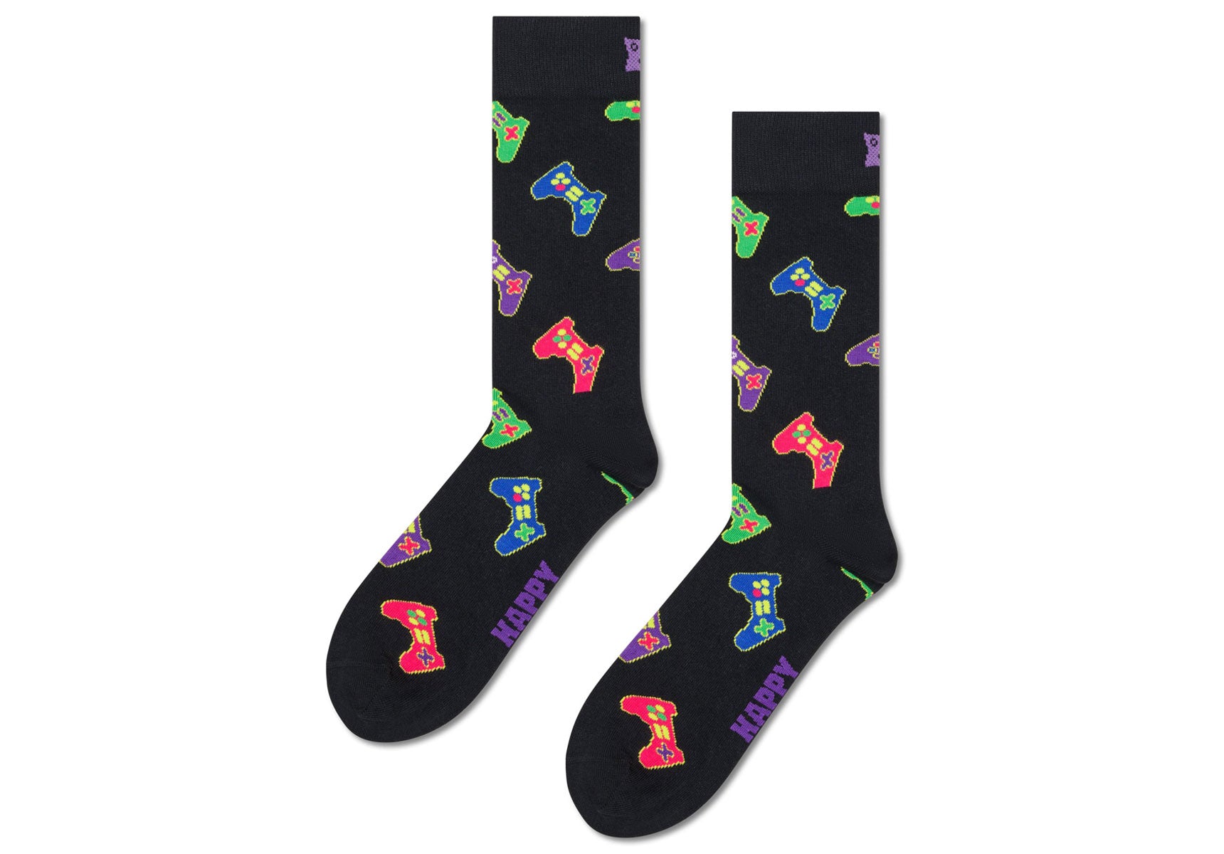 Mens-Happy-Socks-4-Pack-Gamer-Socks-Gift-Set-Accessories-P003368-Black-2