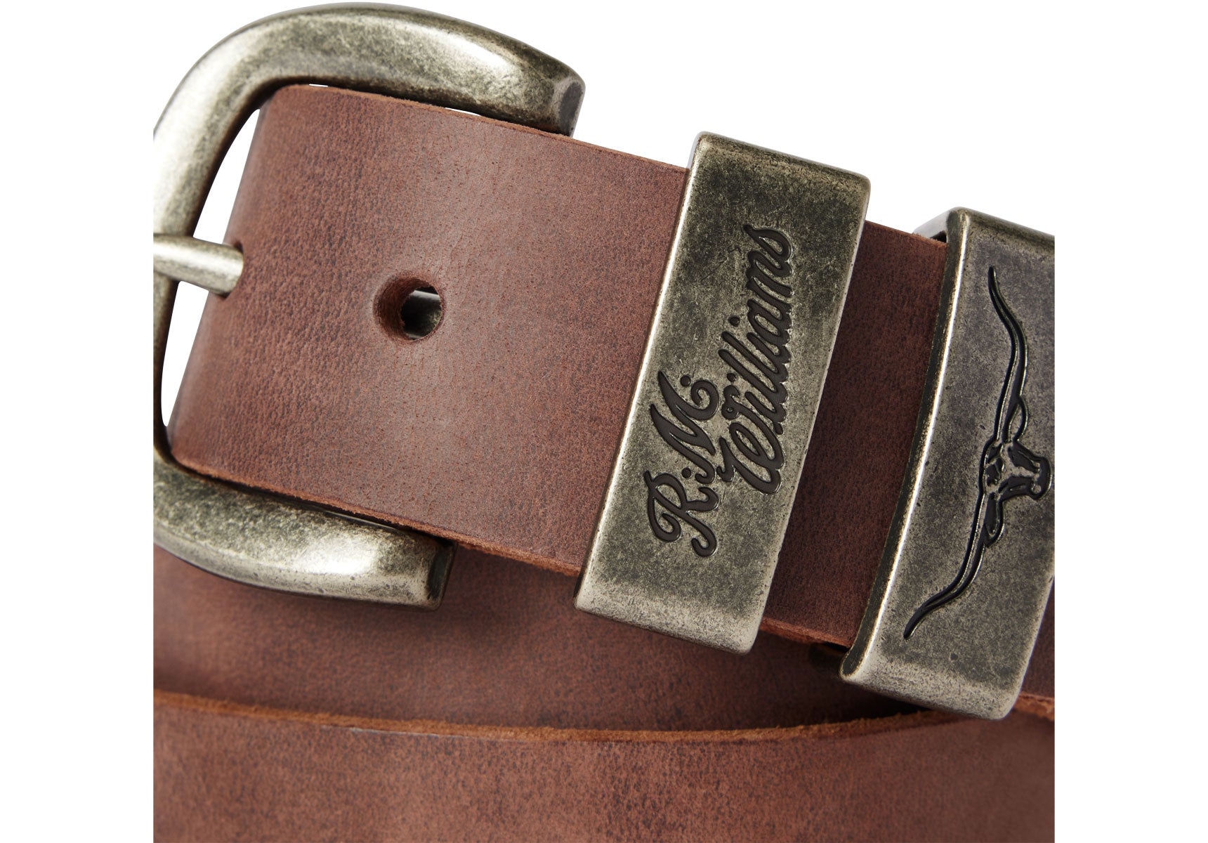 Mens-R.M.Williams-1-1-2-Drover-Belt-Accessories-BSF5WDNT201-Bark-3