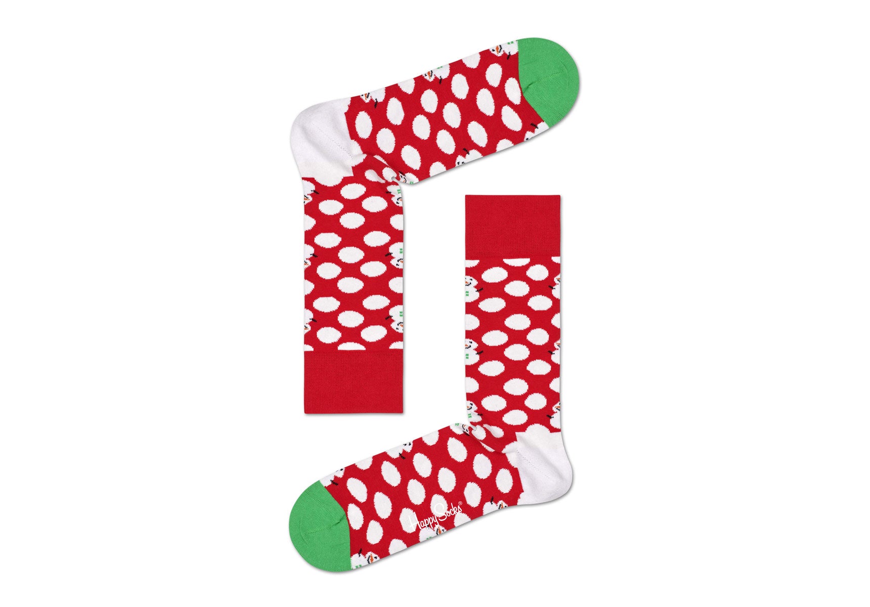 Unisex-Happy-Socks-Big-Dot-Snowman-Accessories-BDS01-4300-Red