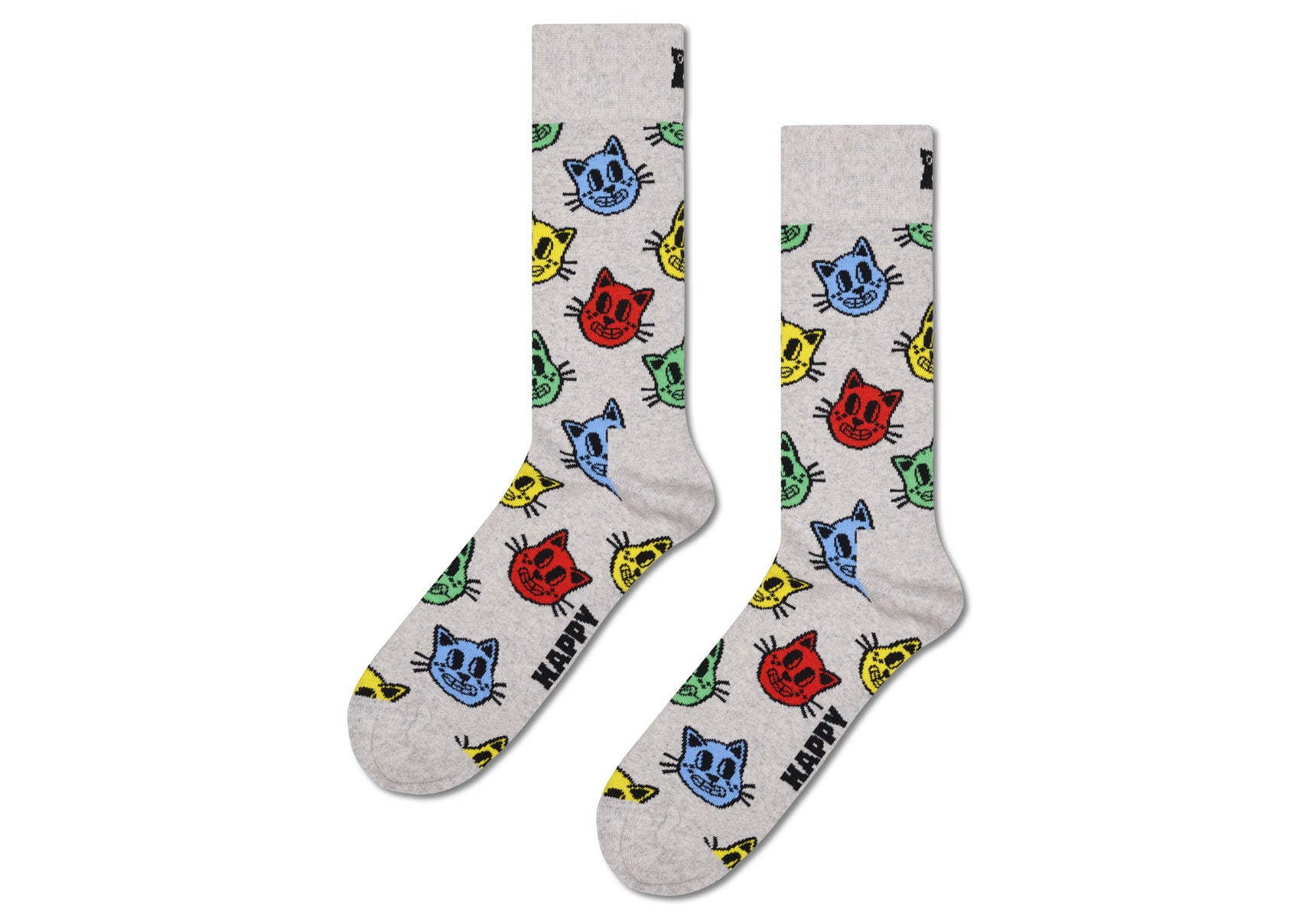 Unisex-Happy-Socks-Cat-Socks-P002584-Grey