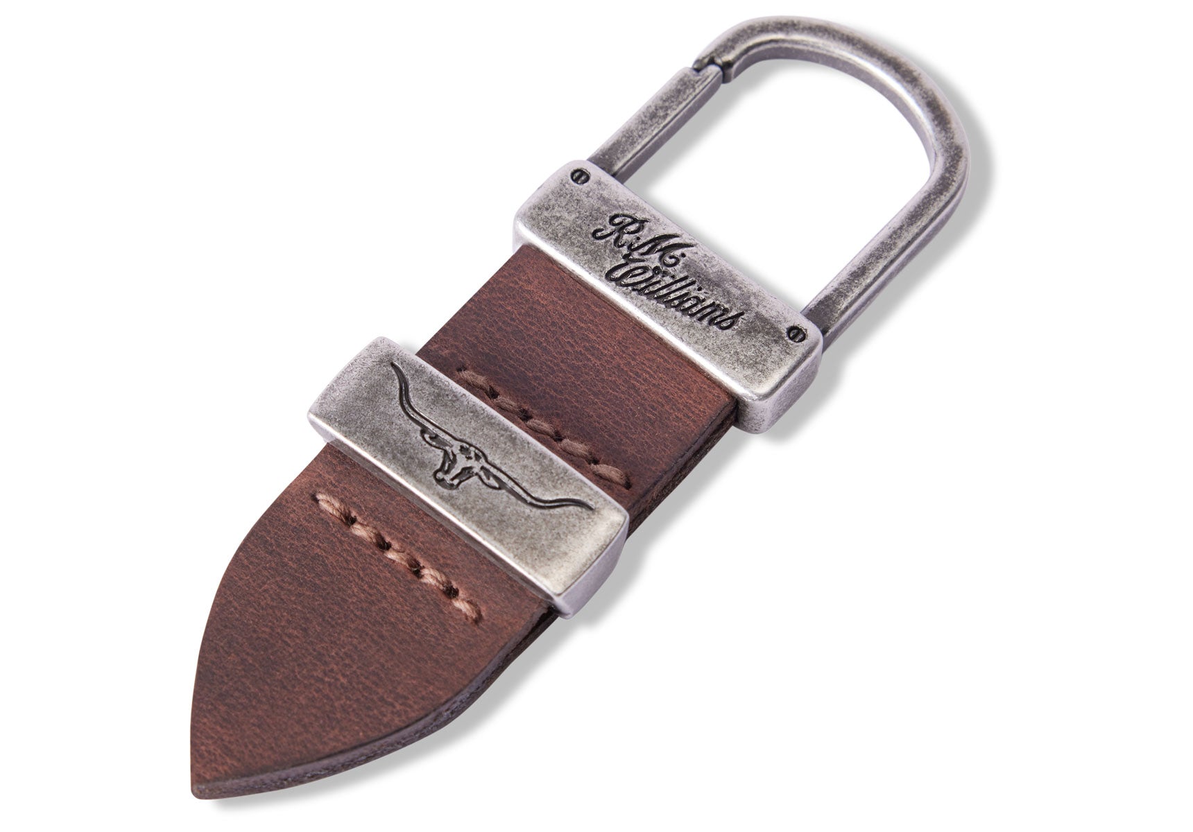 Unisex-R.M.Williams-Drover-Key-Fob-Accessories-CKS4DCHT201-Bark-2