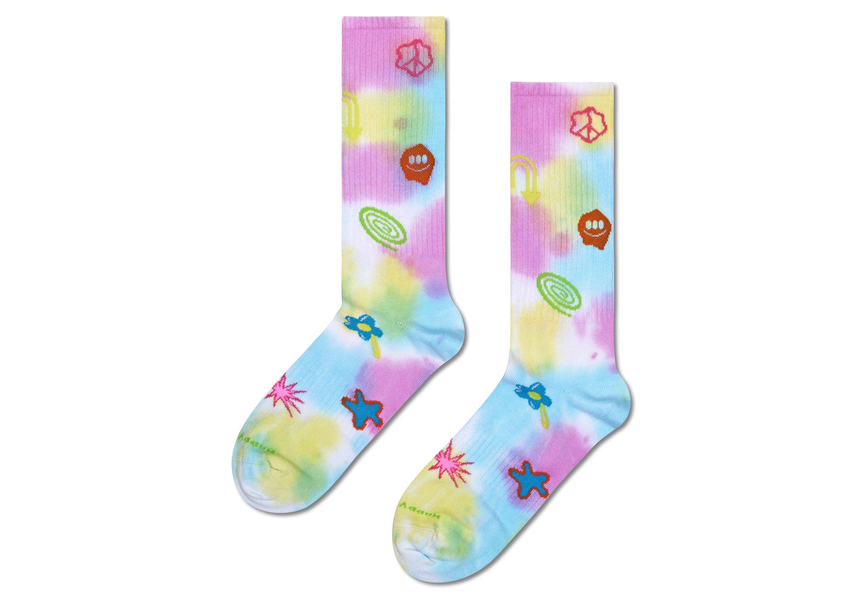 Womens-Happy-Socks-Hyper-Tie-Dye-Socks-P001324-White