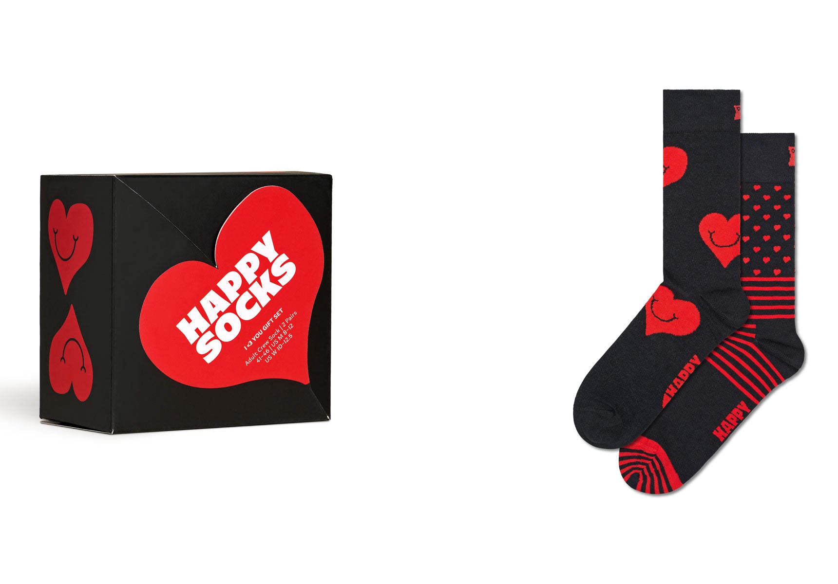 Womens-Happy-Socks-I-Heart-You-2-Pack-Gift-Box-Accessories-XVAL02-9350-Multi-1
