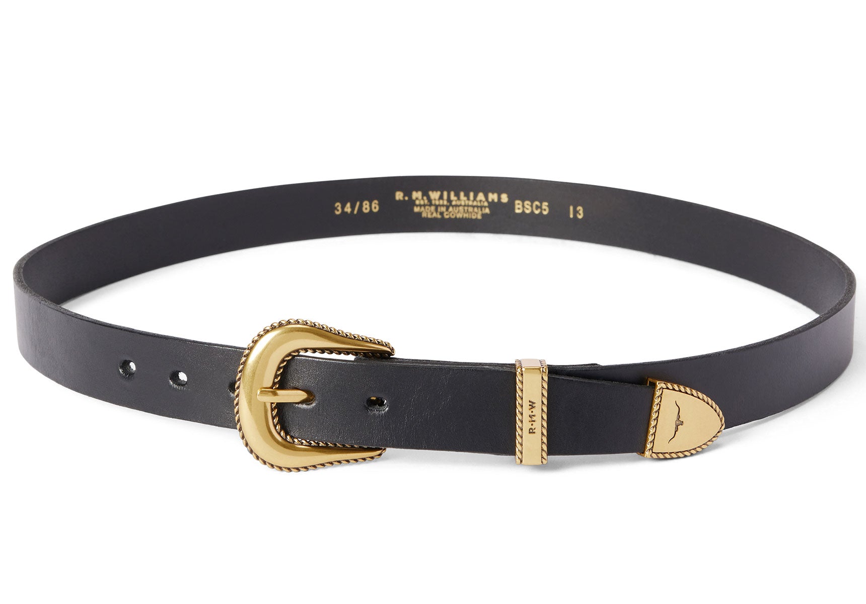 Womens-R.M.Williams-Agnes-Belt-Accessories-BSC5ELE0201-Black-1